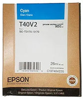T40V220 Epson EPSON Ultrachrome XD2 Cyan Ink Cartridge 26ML